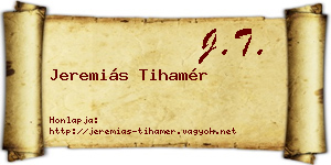 Jeremiás Tihamér névjegykártya